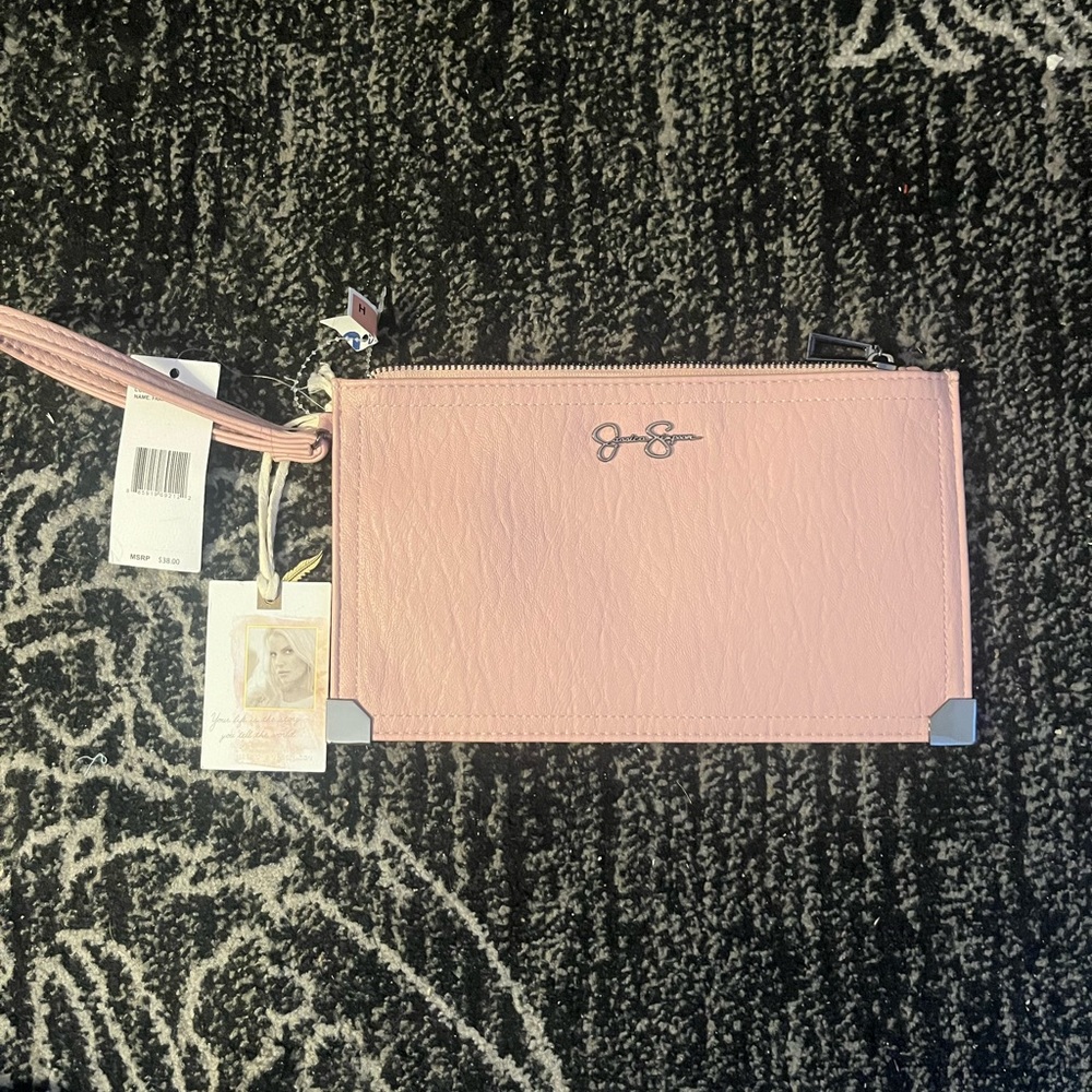 Jessica Simpson wallet wristlet pink